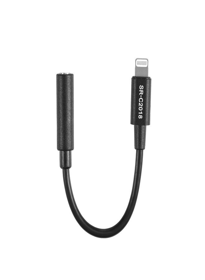 Saramonic SR-C2018 Short Gold-Plated Female 3.5mm TRS Microphone and Audio Adapter Cable to Lightning Male for Apple iPhone and iPad with Lightning